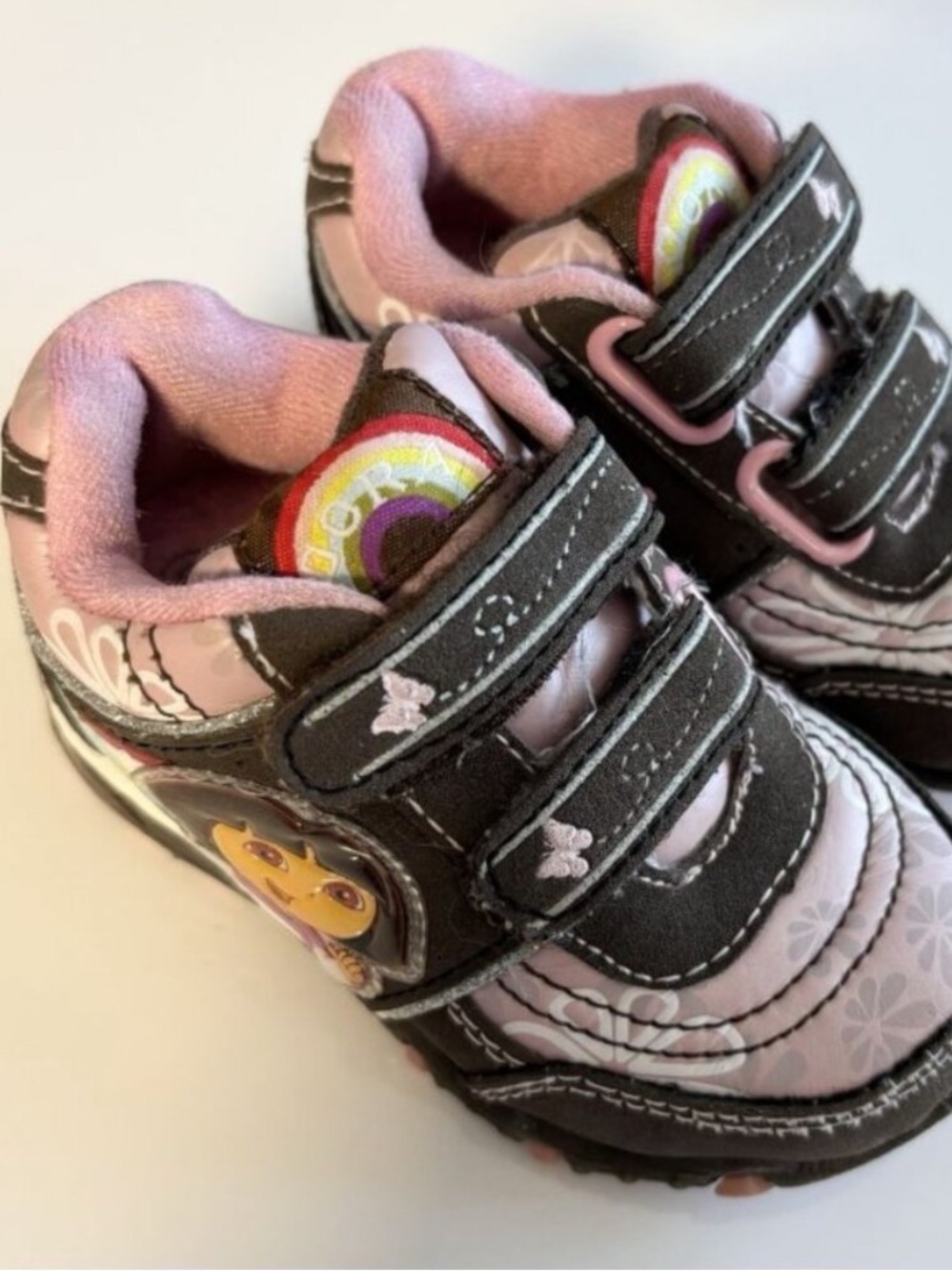 RARE Vintage Y2K Nickelodeon Dora The Explorer & Boots Classic Toddler Sneakers